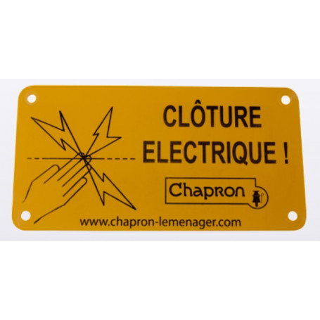 Plaque indicatrice « CLÔTURE ÉLECTRIQUE »