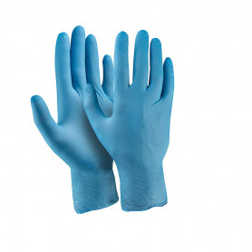 Boite de 100 gants nitrile bleu non poudrés Longueur 240 mm , épaisseur 4 gr , AQL : 1,5